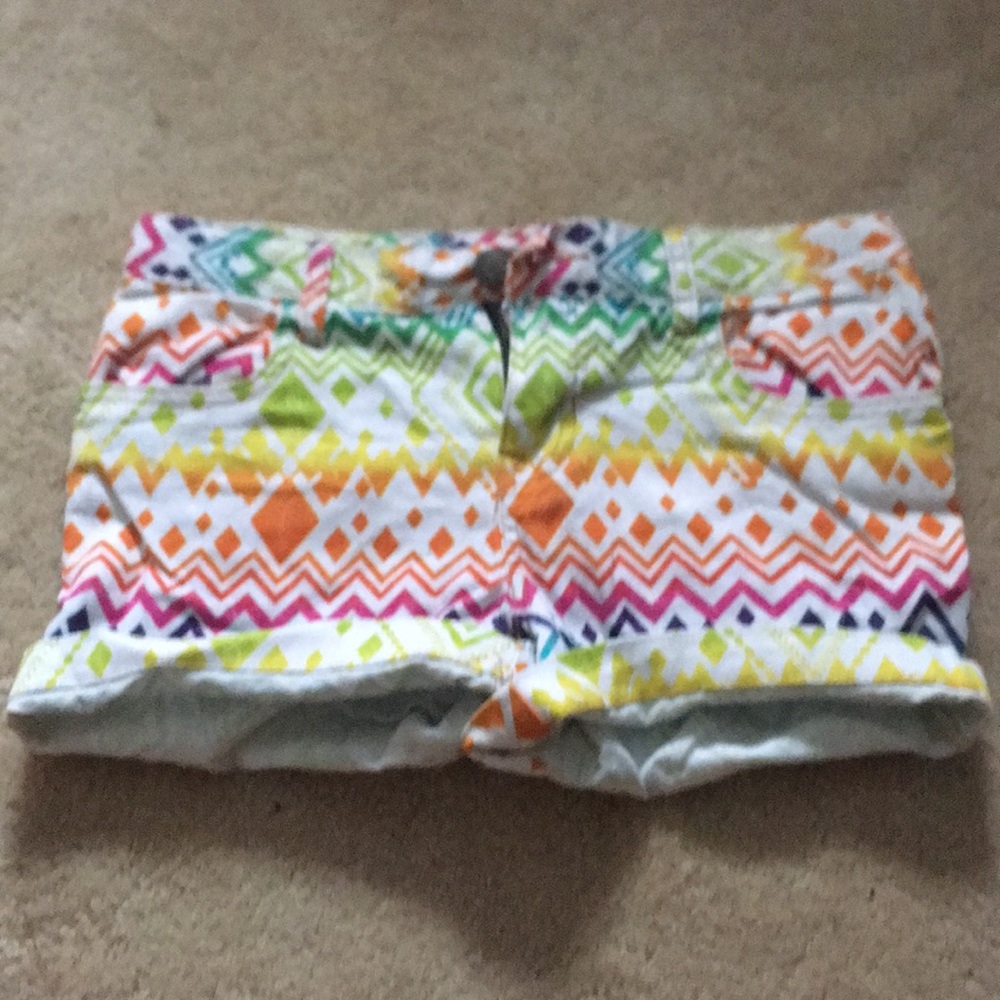 cute rainbow jean shorts